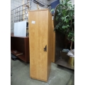 Sugar Maple Narrow Profile Storage Cabinet w Wardrobe, Locking